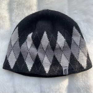 KiDs NORTH FACE Wool-Blend Argyle Beanie One-Size EUC